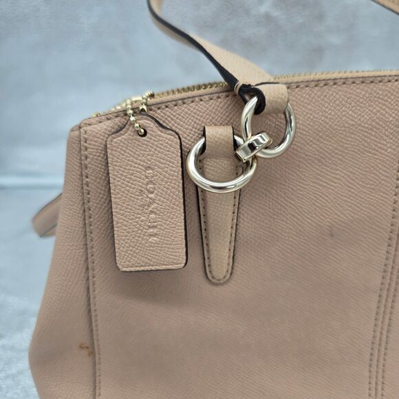 Coach Small Christie Carryall Crossgrain Leather F57520 Beechwood Tan